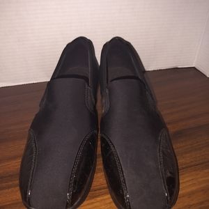 Clarks Collection Square Toe Animal Print Leather Flats